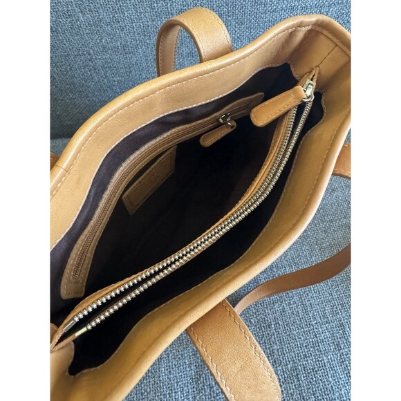 Vintage Coach 7776 Hampton Lunch Tote Tan Leather Shoulder Bag - Picture 6 of 10